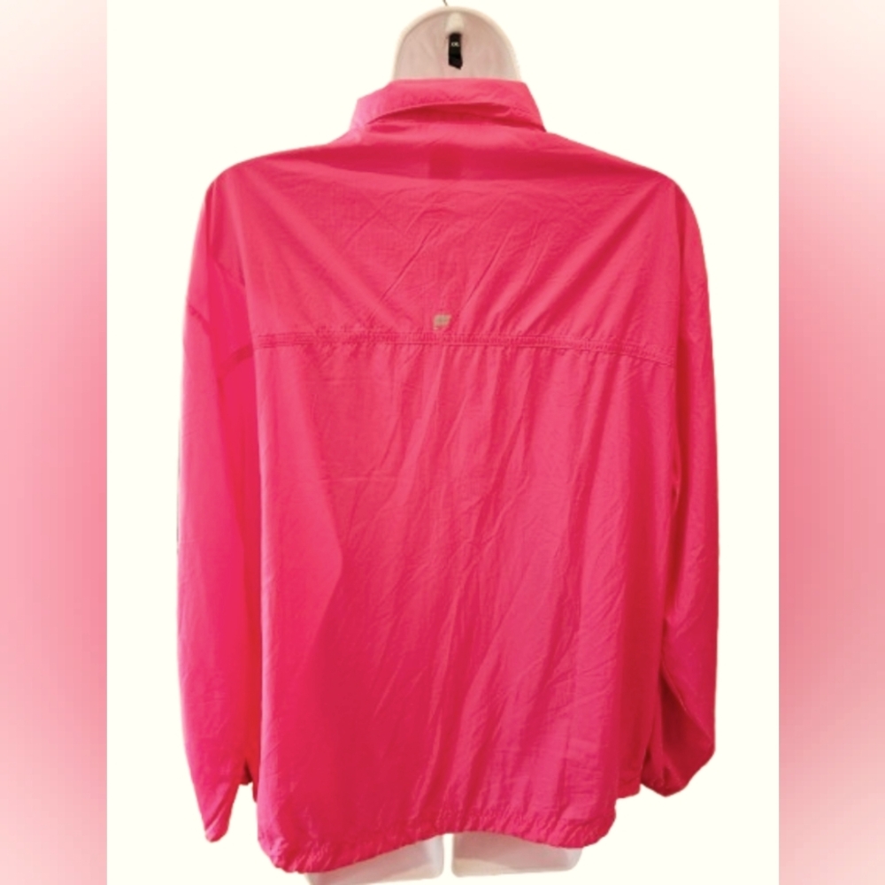 Hot Pink Windbreaker Jacket Athleisure Model Off Duty Y2K Sporty Chic Oversized - Picture 5 of 11